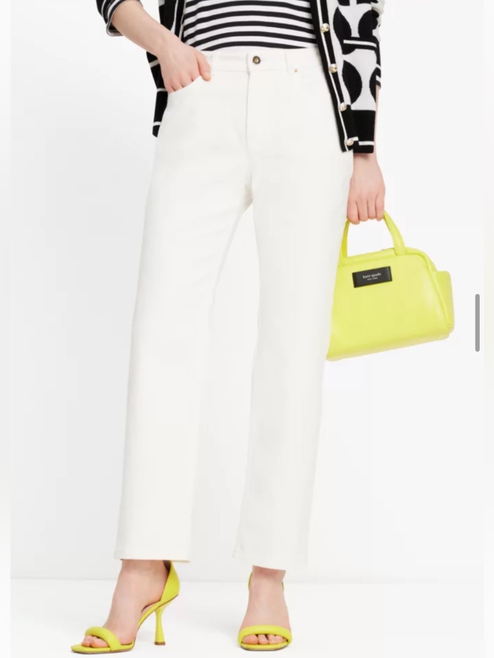 Kate Spade Straight Leg White Denim Pants - 32